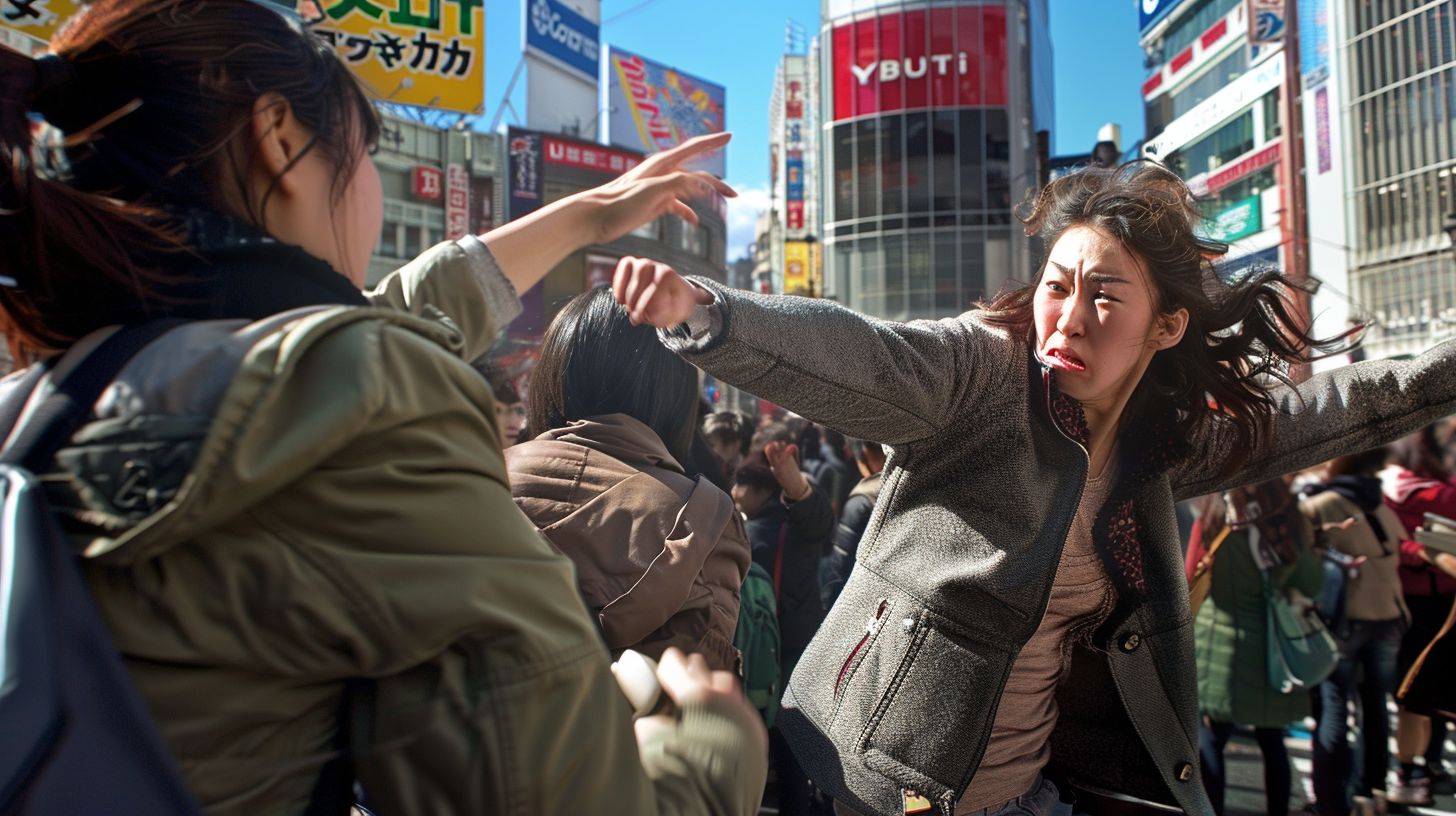 今日の女性のストリートファイト画像　東京都　葛飾区　2026年02月22日　キャットファイト　画像