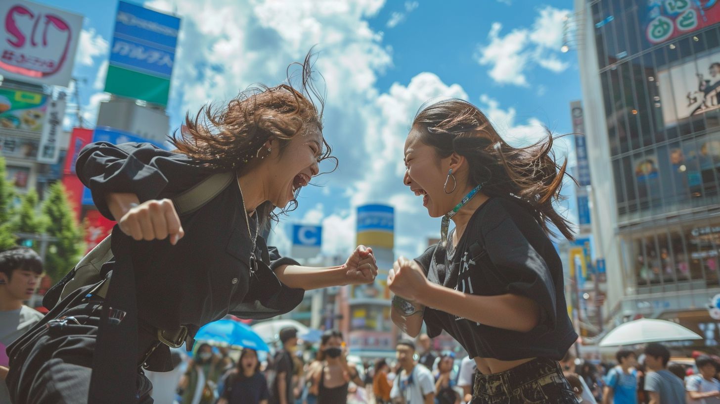 今日の女性のストリートファイト画像　大阪府　泉大津市　2026年03月19日　路上喧嘩　画像