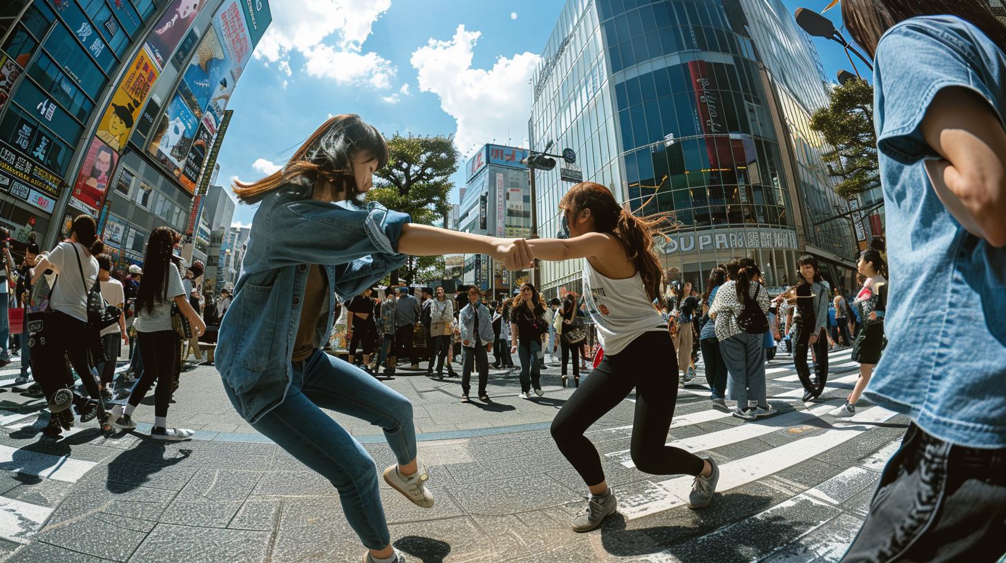 今日の女性のストリートファイト画像　茨城県　つくばみらい市　2026年03月21日　路上喧嘩　画像