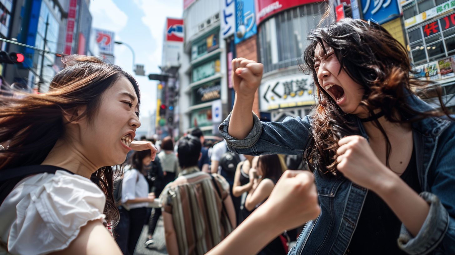 今日の女性のストリートファイト画像 京都府 長岡京市 2026年04月11日 キャットファイト 画像