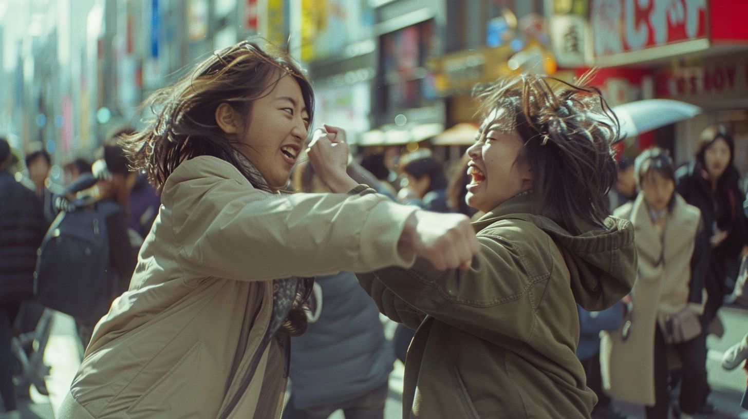 今日の女性のストリートファイト画像　静岡県　島田市　2026年04月23日　キャットファイト　画像