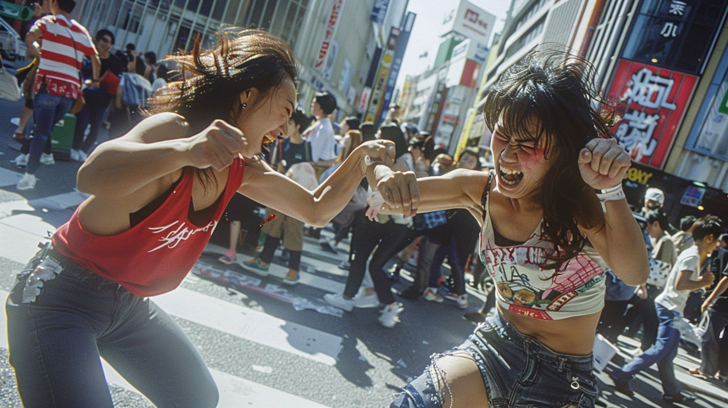 今日の女性のストリートファイト画像　群馬県　高崎市　2026年04月26日　キャットファイト　画像