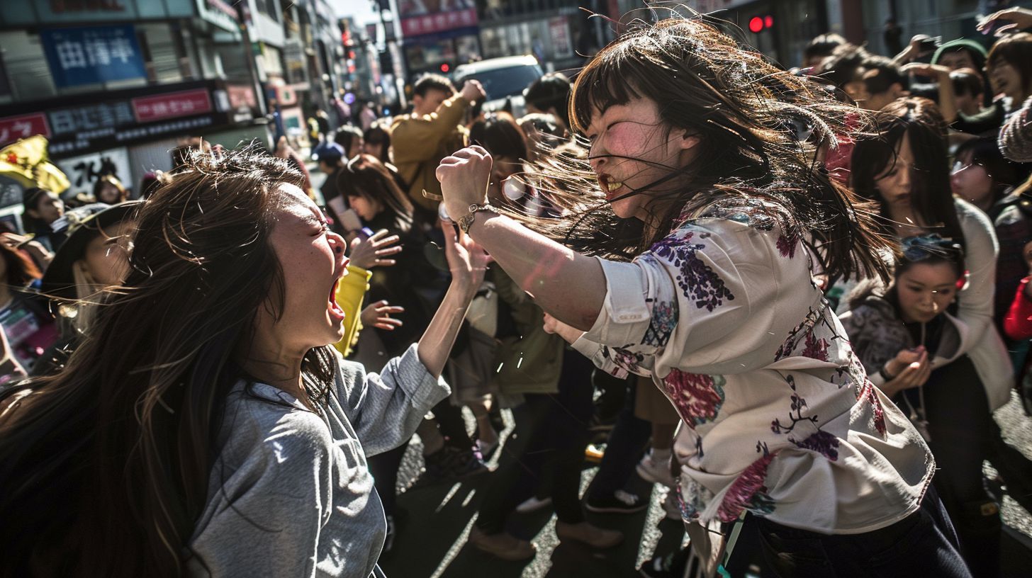 今日の女性のストリートファイト画像　熊本県　天草市　2026年04月29日　ストリート喧嘩　画像