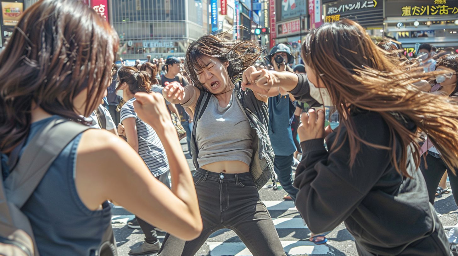 今日の女性のストリートファイト画像　埼玉県　飯能市　2026年05月03日　ストリート喧嘩　画像