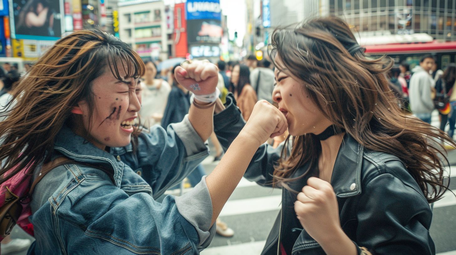 今日の女性のストリートファイト画像　北海道　苫小牧市　2026年05月11日　キャットファイト　画像
