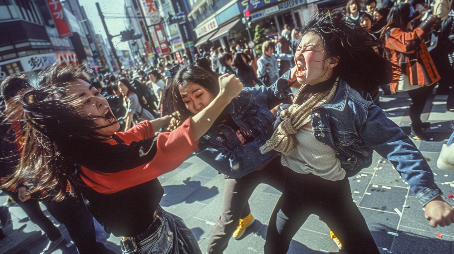 今日の女性のストリートファイト画像　奈良県　大和高田市　2026年06月17日　キャットファイト　画像