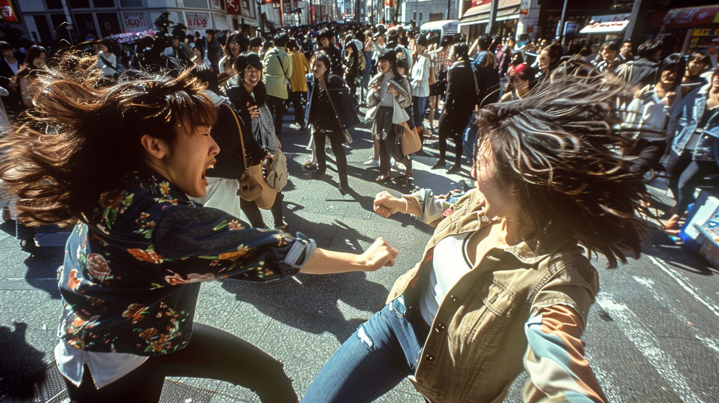 今日の女性のストリートファイト画像　群馬県　太田市　2026年06月20日　ストリート喧嘩　画像