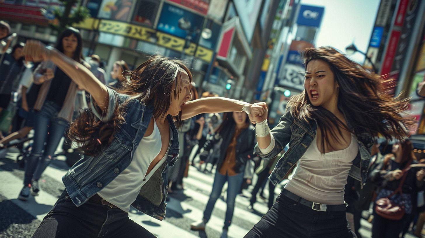 今日の女性のストリートファイト画像 大阪府 堺市 2026年07月21日 キャットファイト 画像