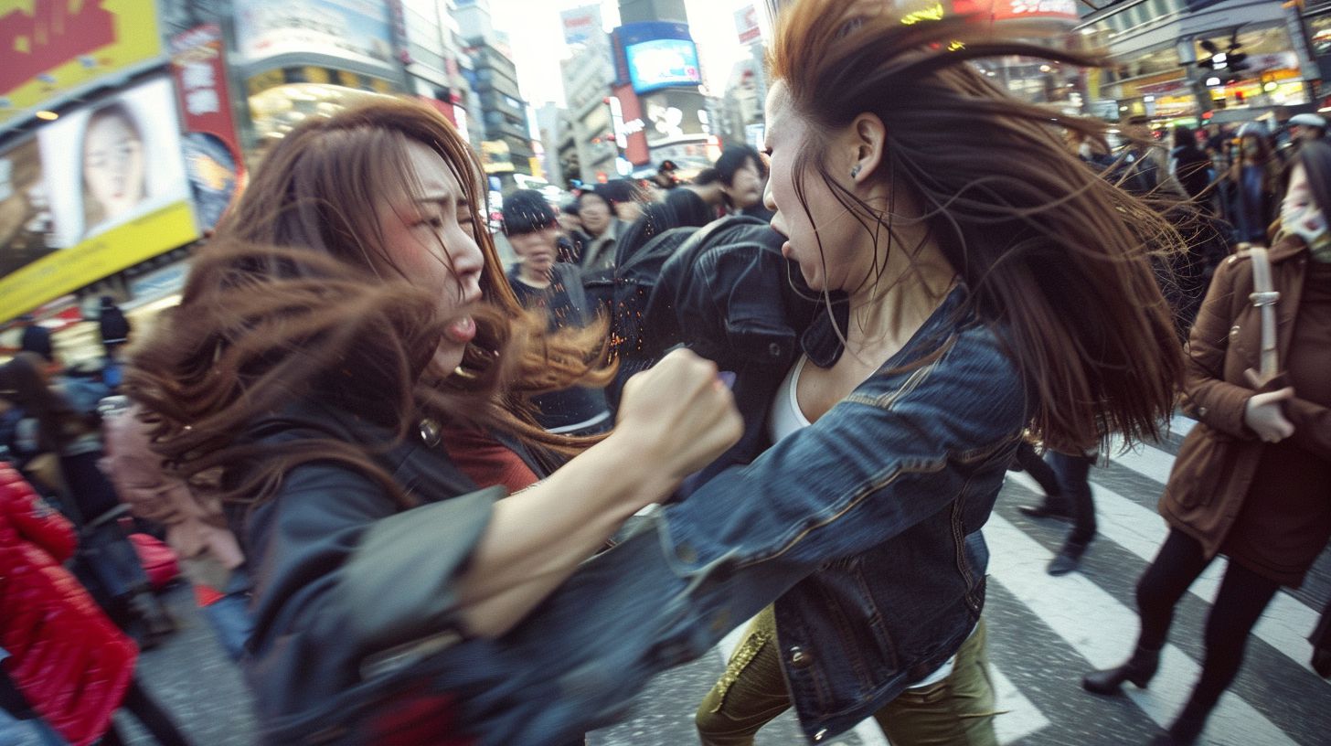 今日の女性のストリートファイト画像 福島県 白河市 2026年07月27日 女の喧嘩 画像
