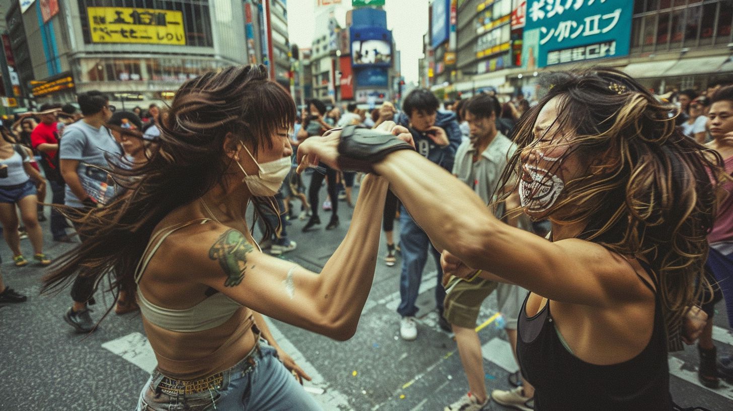 今日の女性のストリートファイト画像　大阪府　堺市　2026年07月29日　キャットファイト　画像