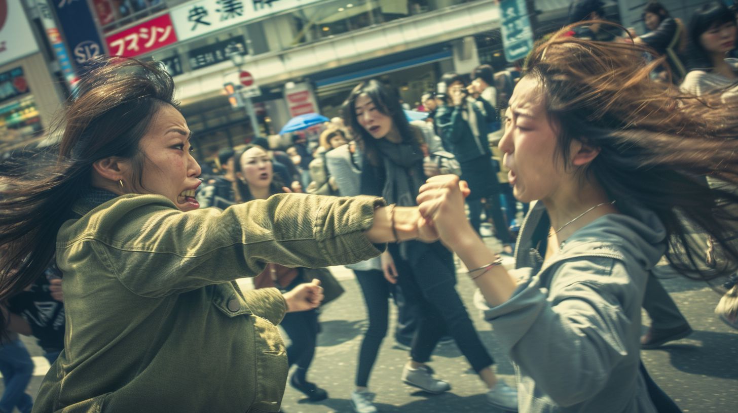 今日の女性のストリートファイト画像　三重県　伊勢市　2026年07月30日　女の喧嘩　画像