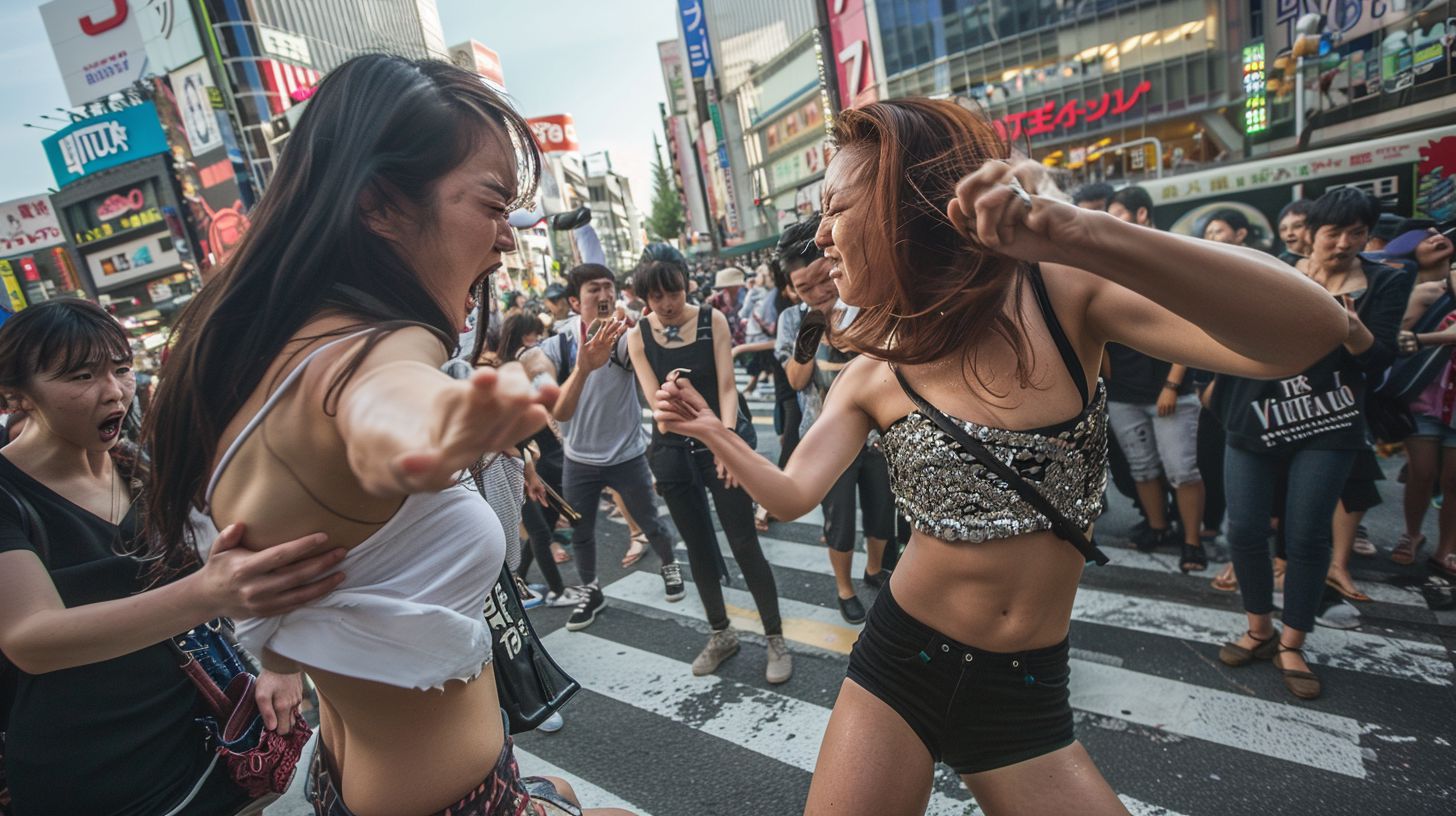 今日の女性のストリートファイト画像　大阪府　大阪狭山市　2026年08月08日　ストリートファイト　画像