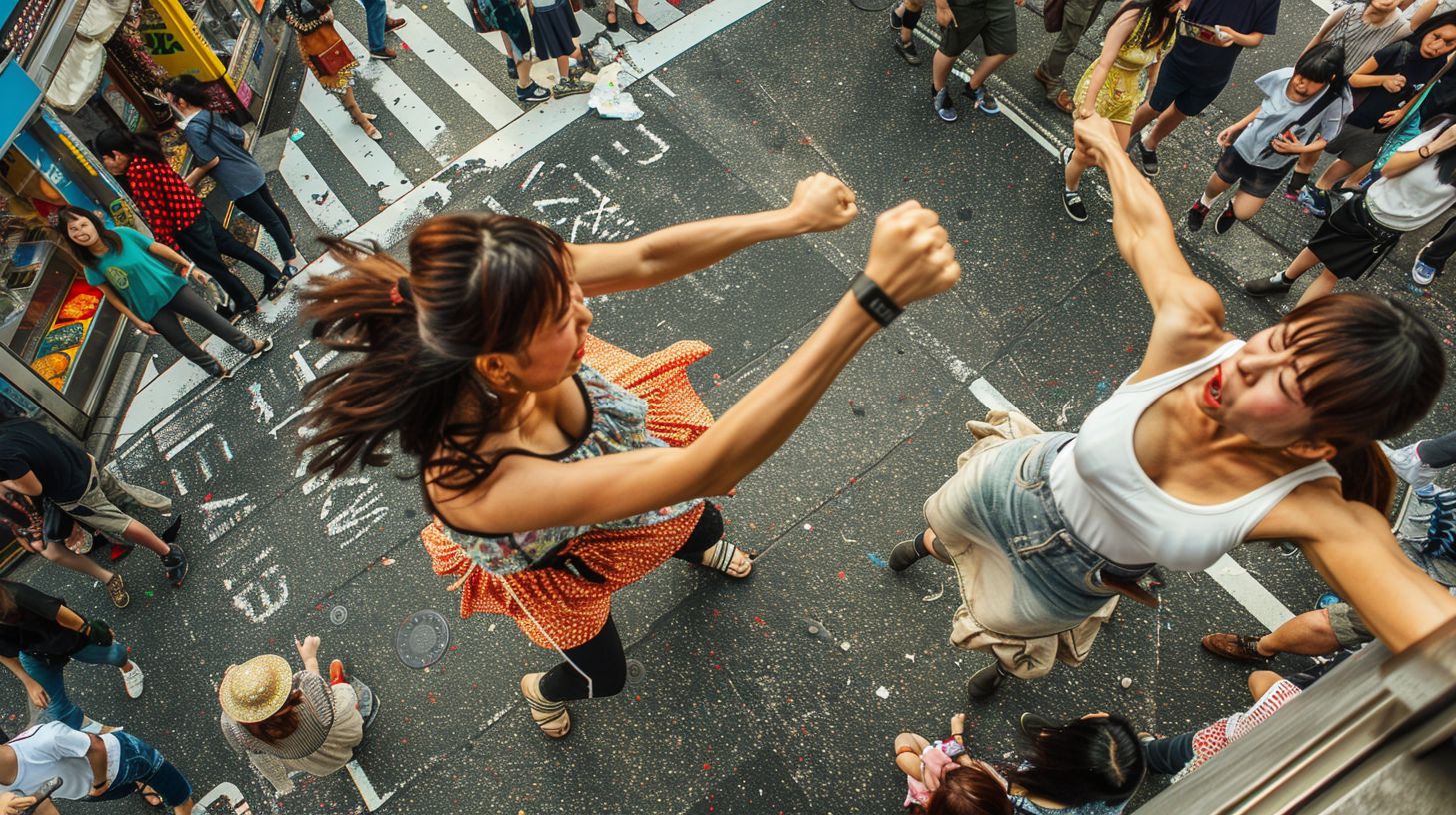 今日の女性のストリートファイト画像 東京都 渋谷区 2026年08月19日 女の喧嘩 画像