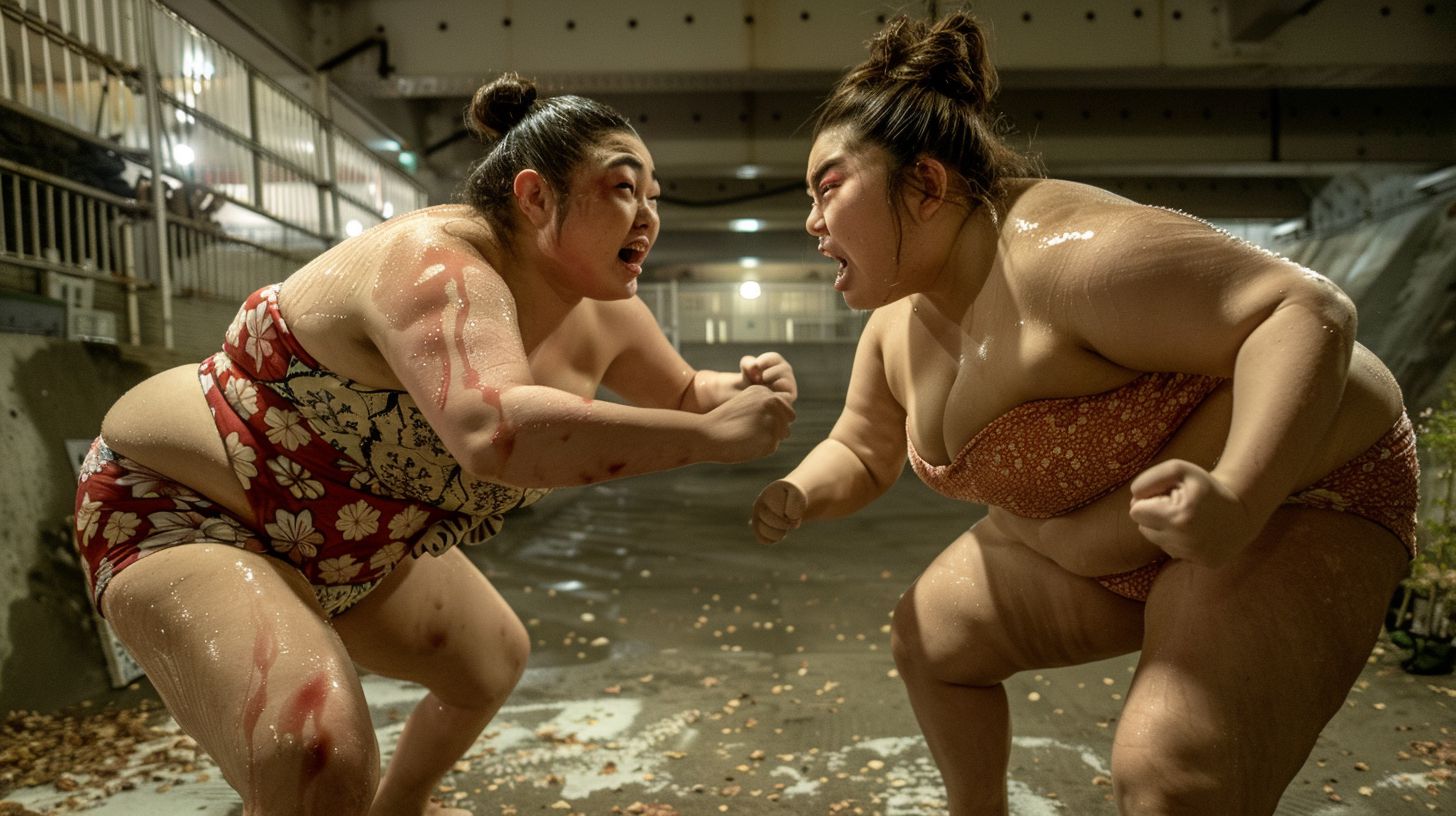 今日の女相撲画像　三重県　津市　2024年06月09日　地下女子相撲　画像