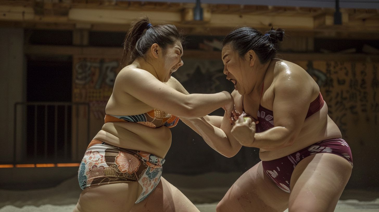 今日の女相撲画像 沖縄県 浦添市 2024年06月10日 キャットファイト 画像