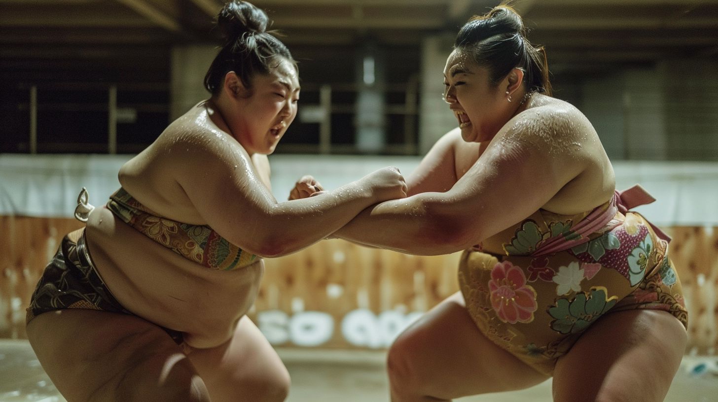 今日の女相撲画像　秋田県　大仙市　2024年06月11日　キャットファイト　画像