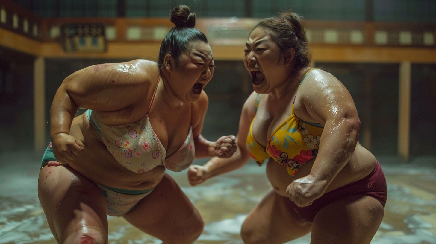 今日の女相撲画像　埼玉県　八潮市　2024年08月03日　地下女子相撲　画像