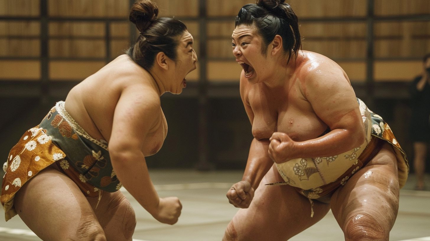 今日の女相撲画像　茨城県　龍ケ崎市　2024年12月01日　キャットファイト　画像