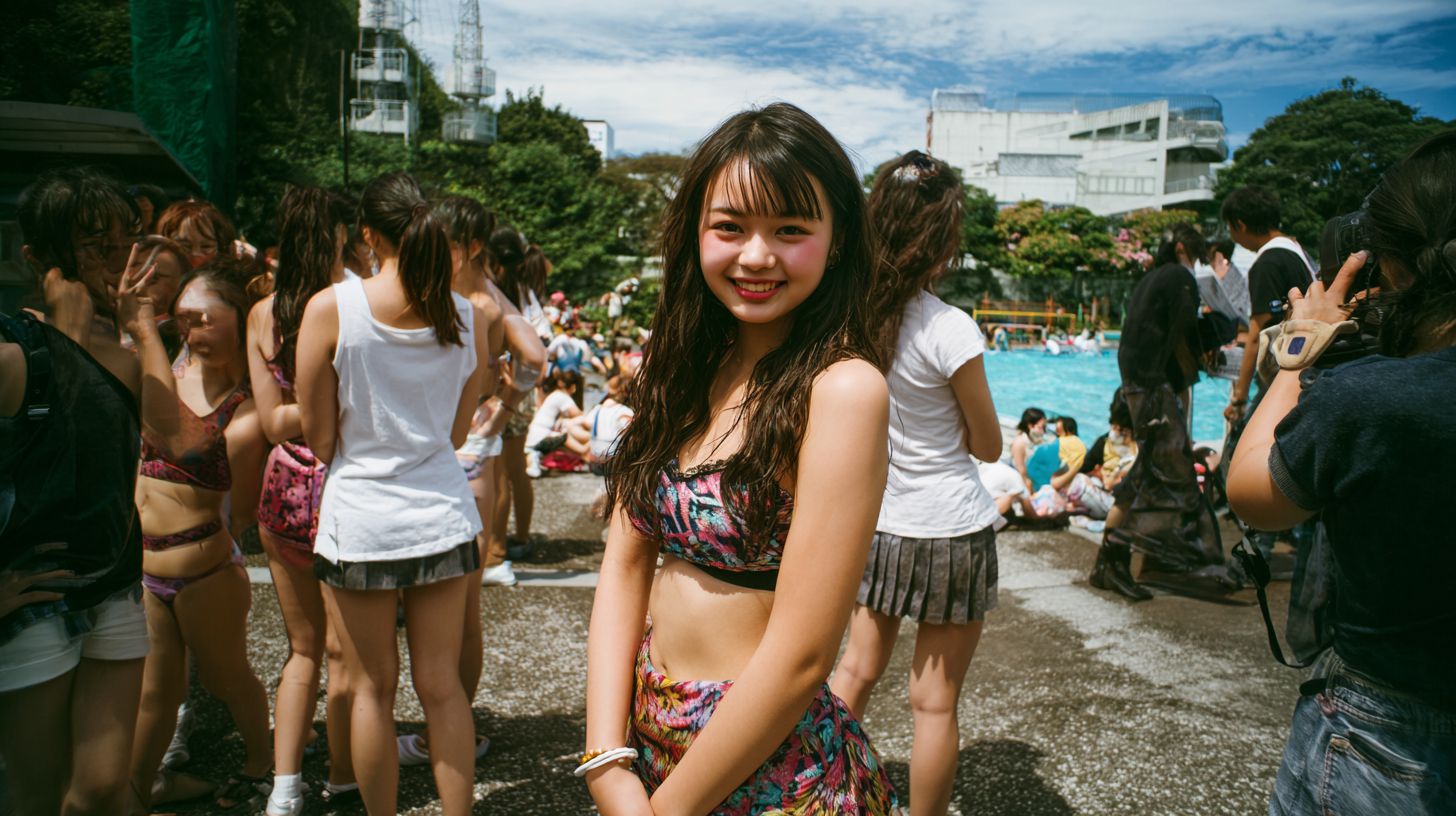 美脚女子の恥じらい顔アップ中心ムービー動画のサムネイル