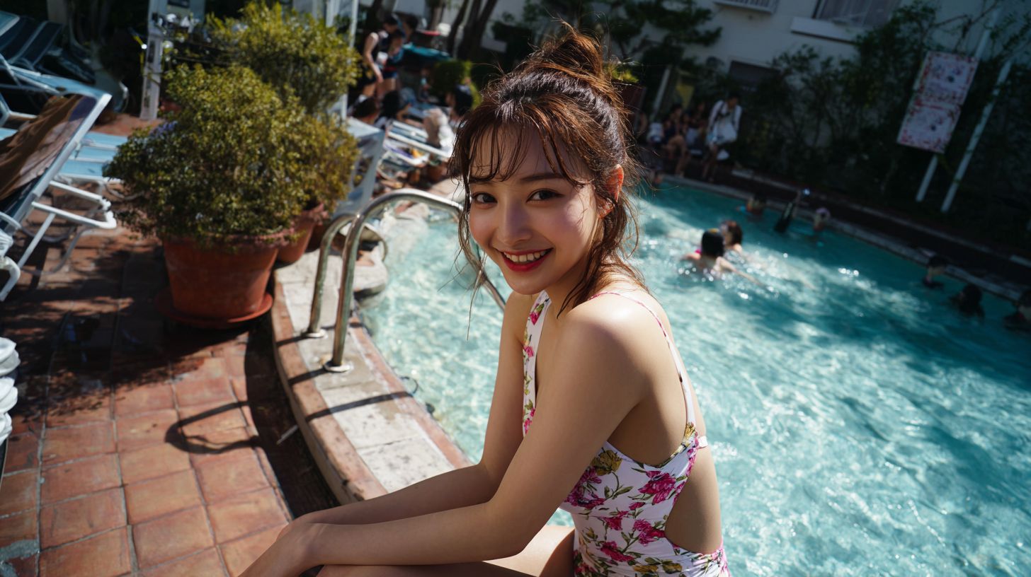 制服姿の美少女の無編集ロング動画動画のサムネイル