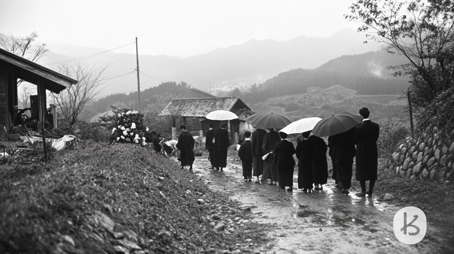 曇天の下の淡い光　夢のような　画像