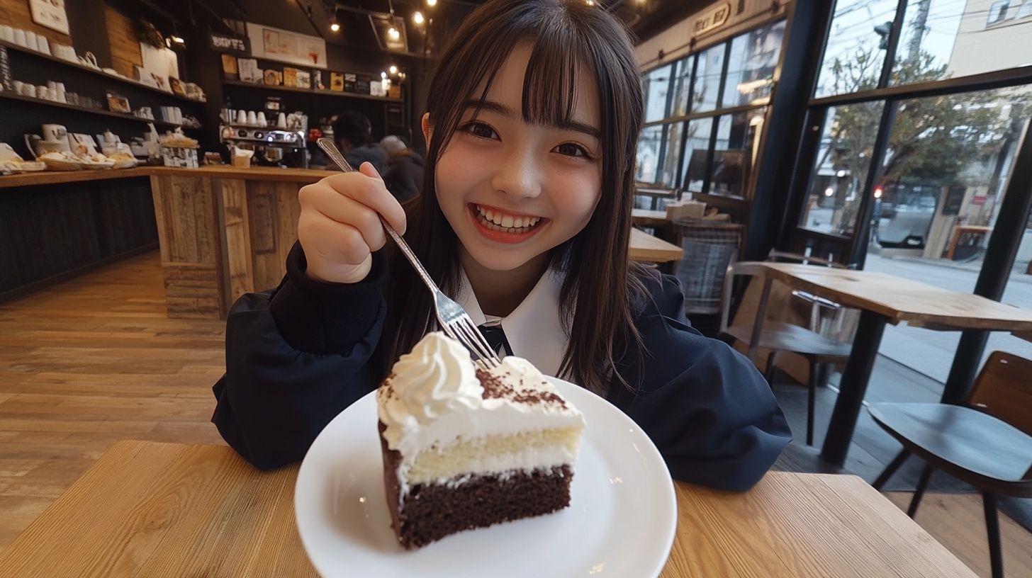 恋人画像　茨城県　那珂市　2025年08月12日　喫茶店デート　画像