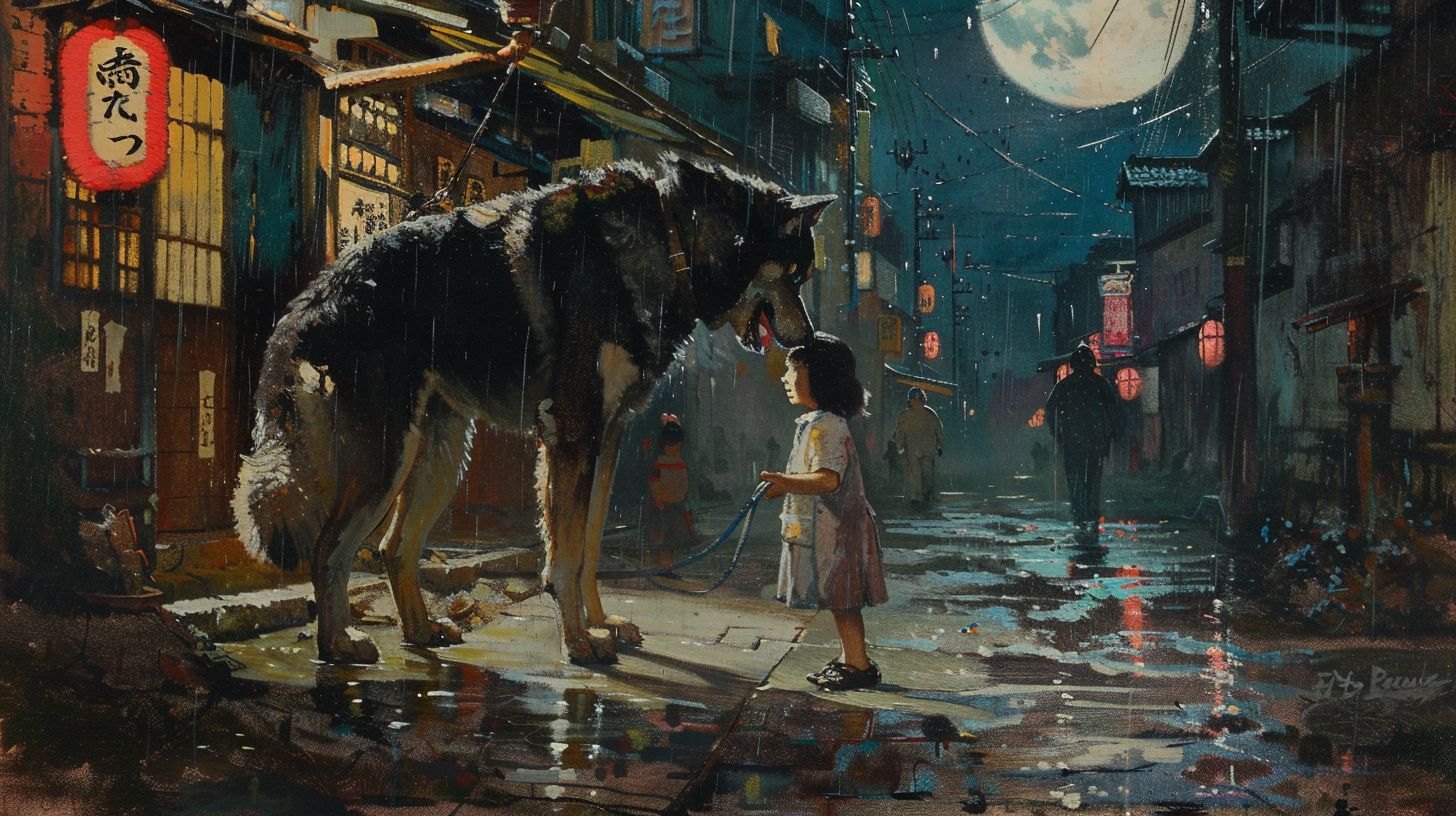 犬と少女　名画　2025年09月06日　アート　画像