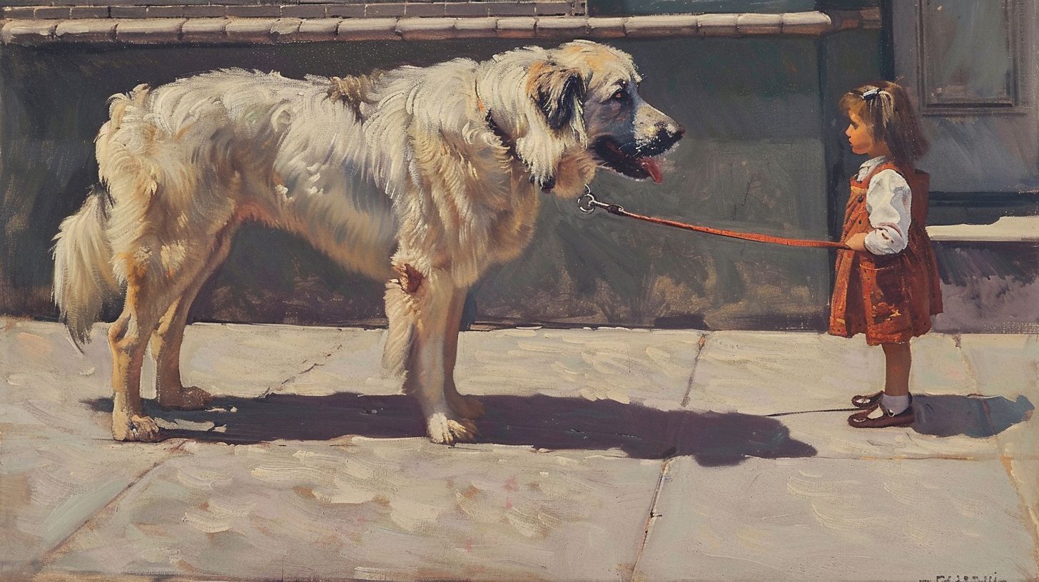 犬と少女　アート　2025年09月28日　美術　画像