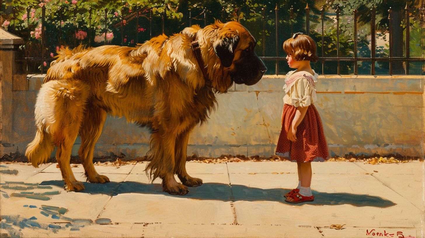 犬と少女　アート　2025年10月07日　美術　画像