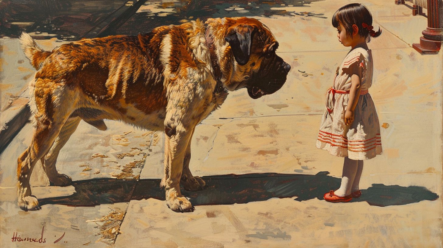 犬と少女　名画　2025年11月20日　絵画　画像