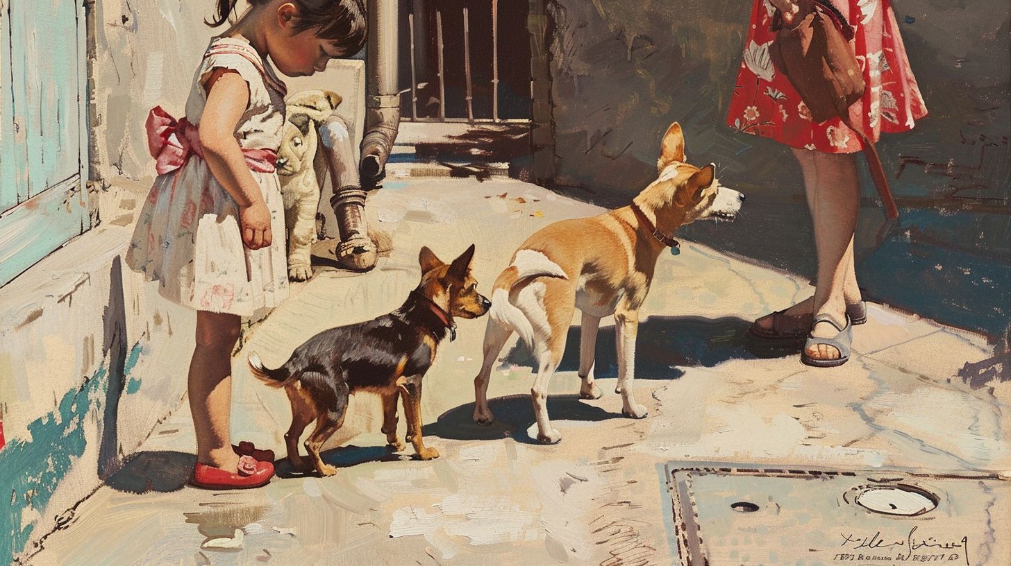 犬と少女　名画　2025年12月10日　名画　画像