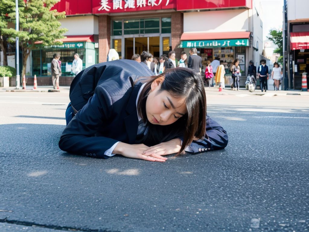 土下座女子　埼玉県　飯能市　2024年07月28日　土下座画像