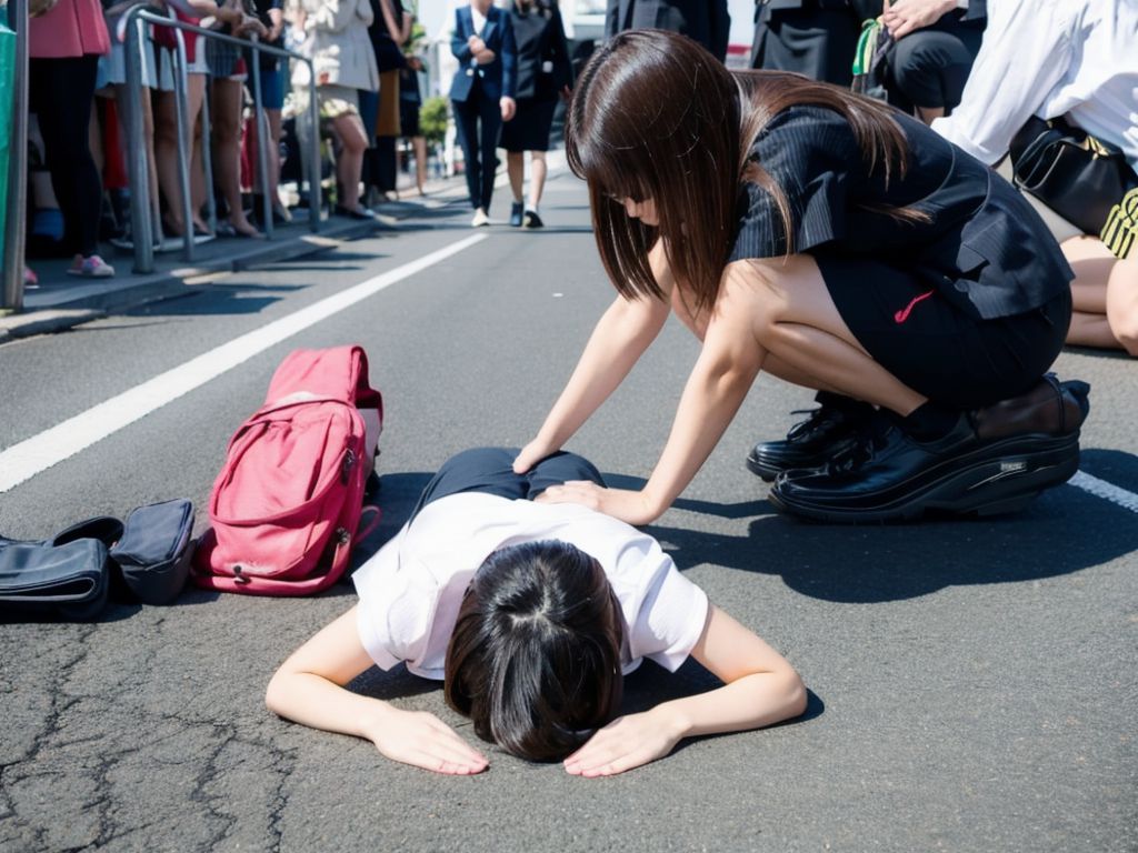 土下座女子　茨城県　牛久市　2024年12月16日　土下座画像