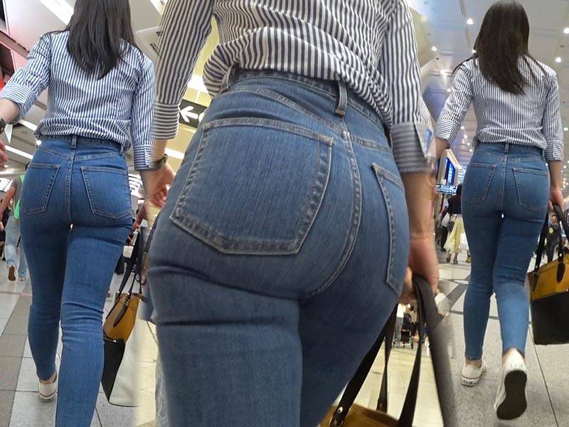 【フルHD 高画質】清楚なお姉さんのデカ尻ピチピチジーンズ！！エロいケツのフォルムがたまらん！！ サンプル画像