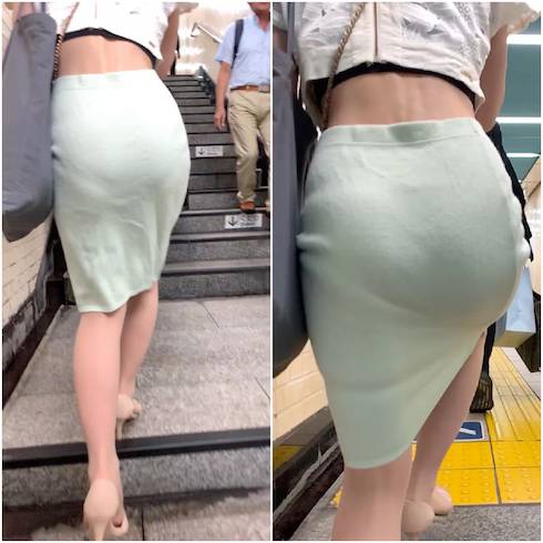 《バック！！！！！》　No.702【Vol.2・派手に腰周りを見せてくれるタイトスカートGAL】 サンプル画像