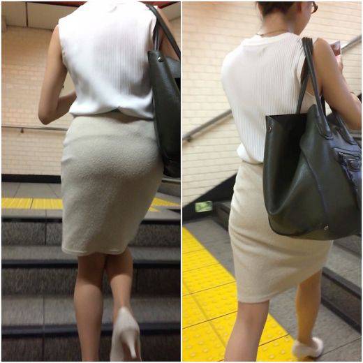 《人気作品の再編集》 No.705【メガネをかけたインテリ美女のタイトスカート着衣尻】　サンプル画像1