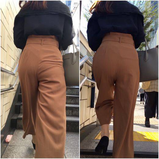 《再編集・価格改定》 No.710【3名・美しいお姉さんのブラウンパンツ着衣尻】　サンプル画像2