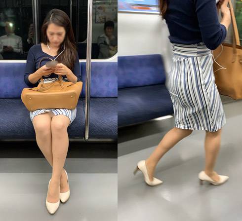 車内の男全員からガン見されるセクシーすぎるOLさん(後編) サンプル画像