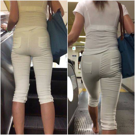 No.730《AV女優並み！！白Tバック+白ブラのコンボ！！！テニス帰りのセレブ奥様は肉尻を揺らしながら帰宅》　サンプル画像1