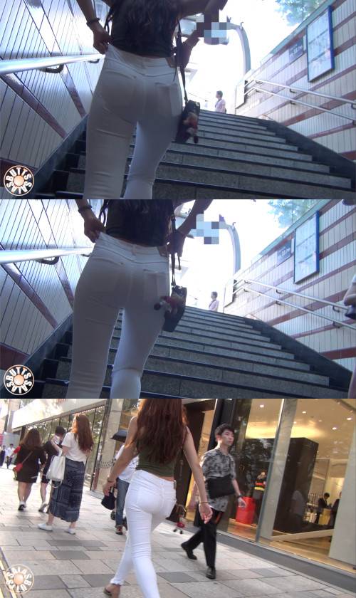 【FHD高画質】彼氏との待ち合わせ前は油断しちゃう白パン美女　サンプル画像2