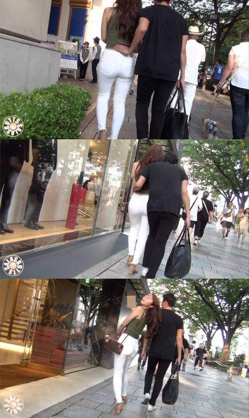 【FHD高画質】彼氏との待ち合わせ前は油断しちゃう白パン美女　サンプル画像3