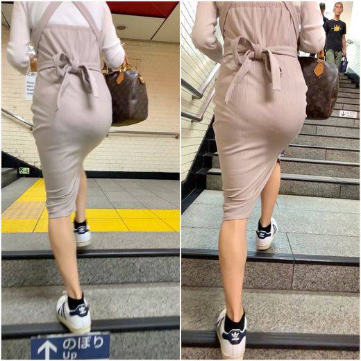 《春の香り》 No.757【リブニットワンピース姿のお姉さん】　サンプル画像1