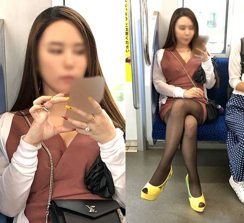 わいせつエロボディ！黒スト美脚がエロすぎる極上美女　サンプル画像1