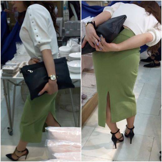 《チラッと横顔再編集！！！》 No.766【最高級な自慢のお尻を突き出し誘惑してくるフェロモン美女！！ずっと眺めていたいぷるぷる　サンプル画像3