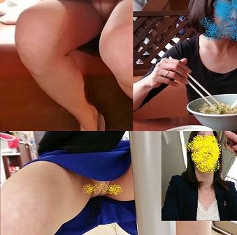 会社の同僚を食事休憩中にパンチラ撮影！　vol. 8&9 サンプル画像