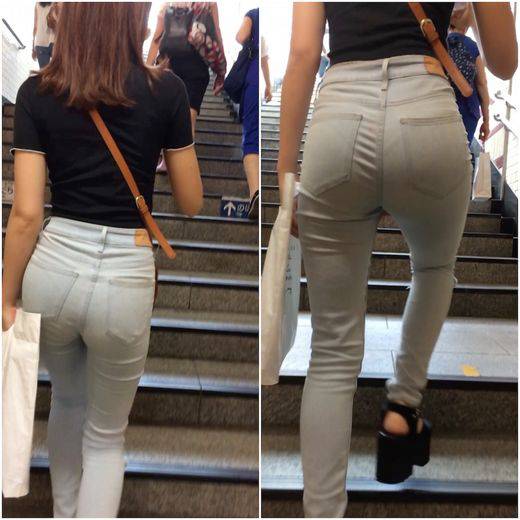 《人気作品の再編集・完璧スタイル美女のTバック姿》 No.783【プリケツはもちろんの事、デニム尻ではレアなTバックが透ける姿】　サンプル画像2