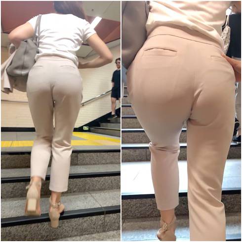 《憧れのマドンナ登場！！！》 No.797【ハリと弾力が素晴らしい美HIP！ムンムンさせる気マンマンな美人OLのパンツスーツ着衣 サンプル画像