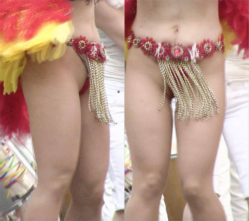 極小のタンガにヒップと太ももが肉感的なサンバダンサー サンプル画像