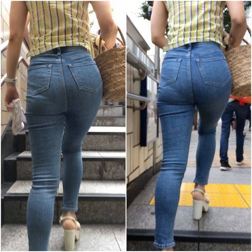 《人気作品の再編集》 No.835【お尻を強調させ過ぎなギャル SHOP店員のスキニーデニム】　サンプル画像3