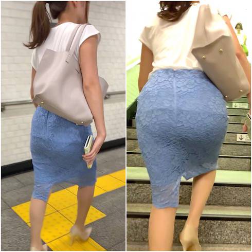 《scene③・ありふれたOLの日常》 No.853【レーススカートから膨らむ巨尻が堪まらない若いOL】 サンプル画像